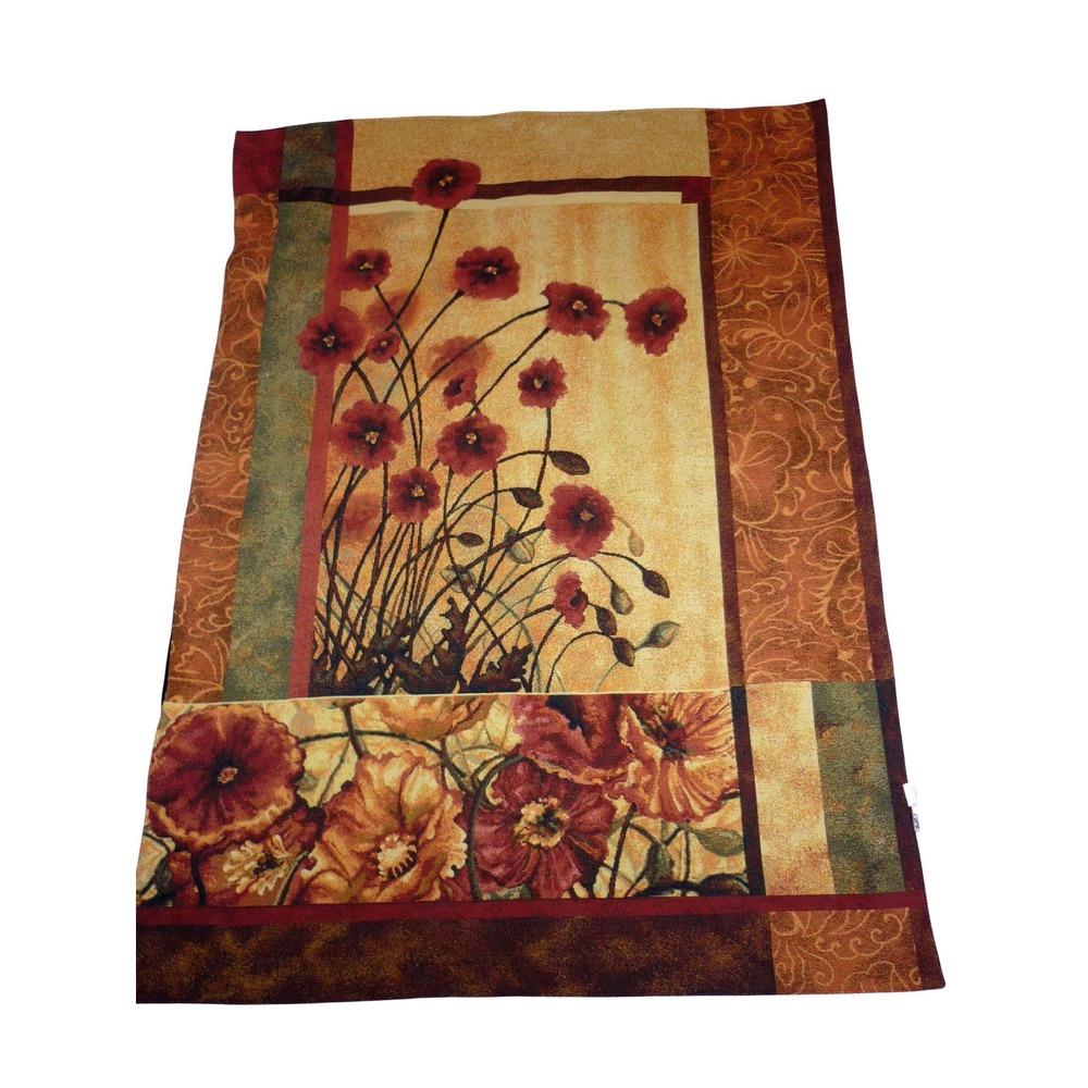Riddle Home & Gift Floral Poppy Wall Hanging Tapestry 38X53" Cotton Made in USA